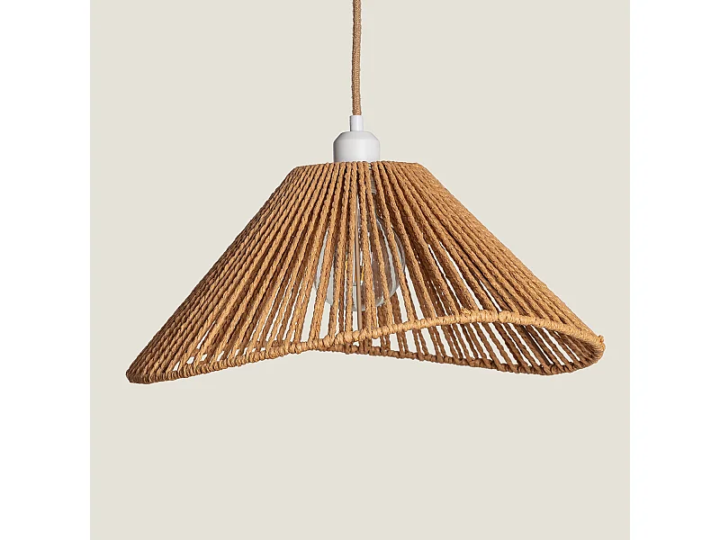 Suspension Papier Tressé Mikah Ø450 Brun