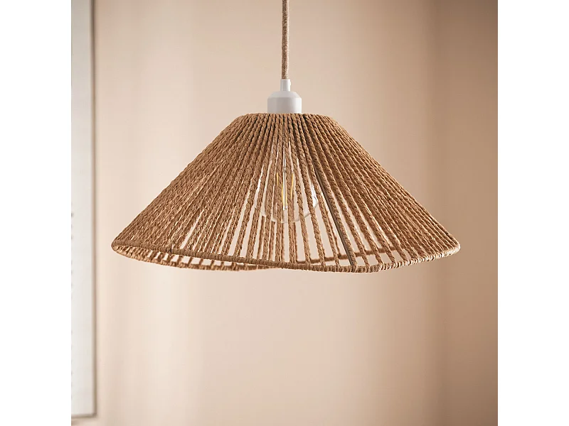 Suspension Papier Tressé Mikah Ø450 Brun