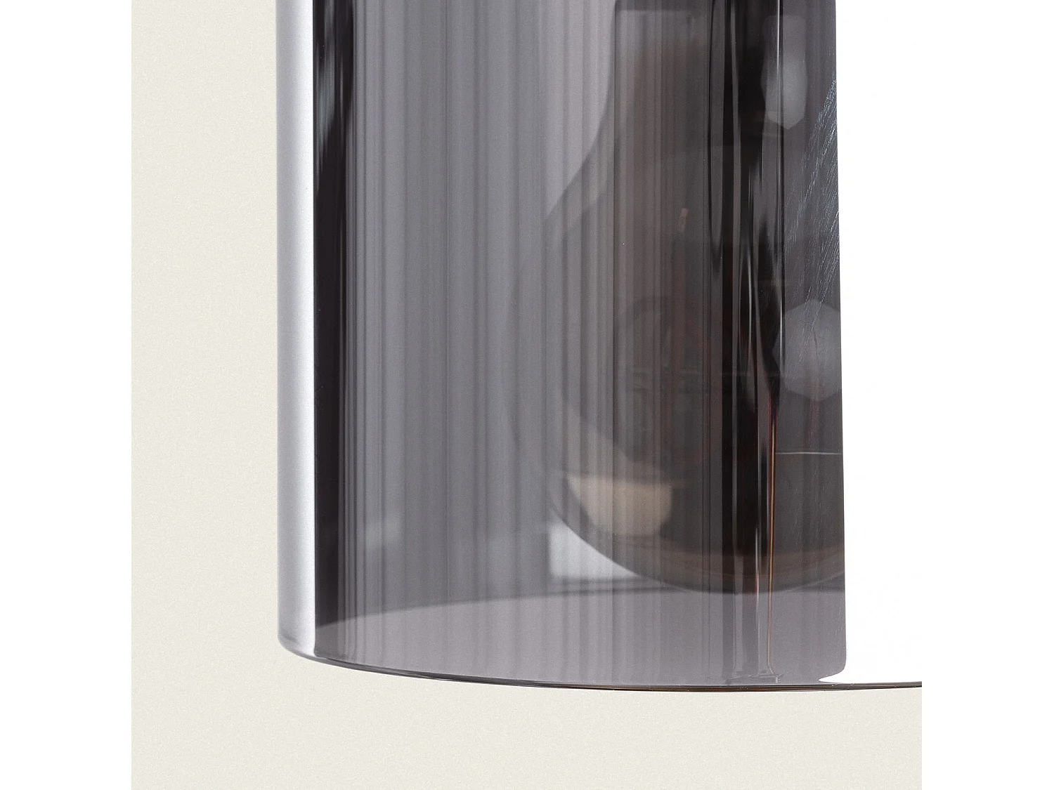 Suspension Métal et Verre Danae Gris Fumée