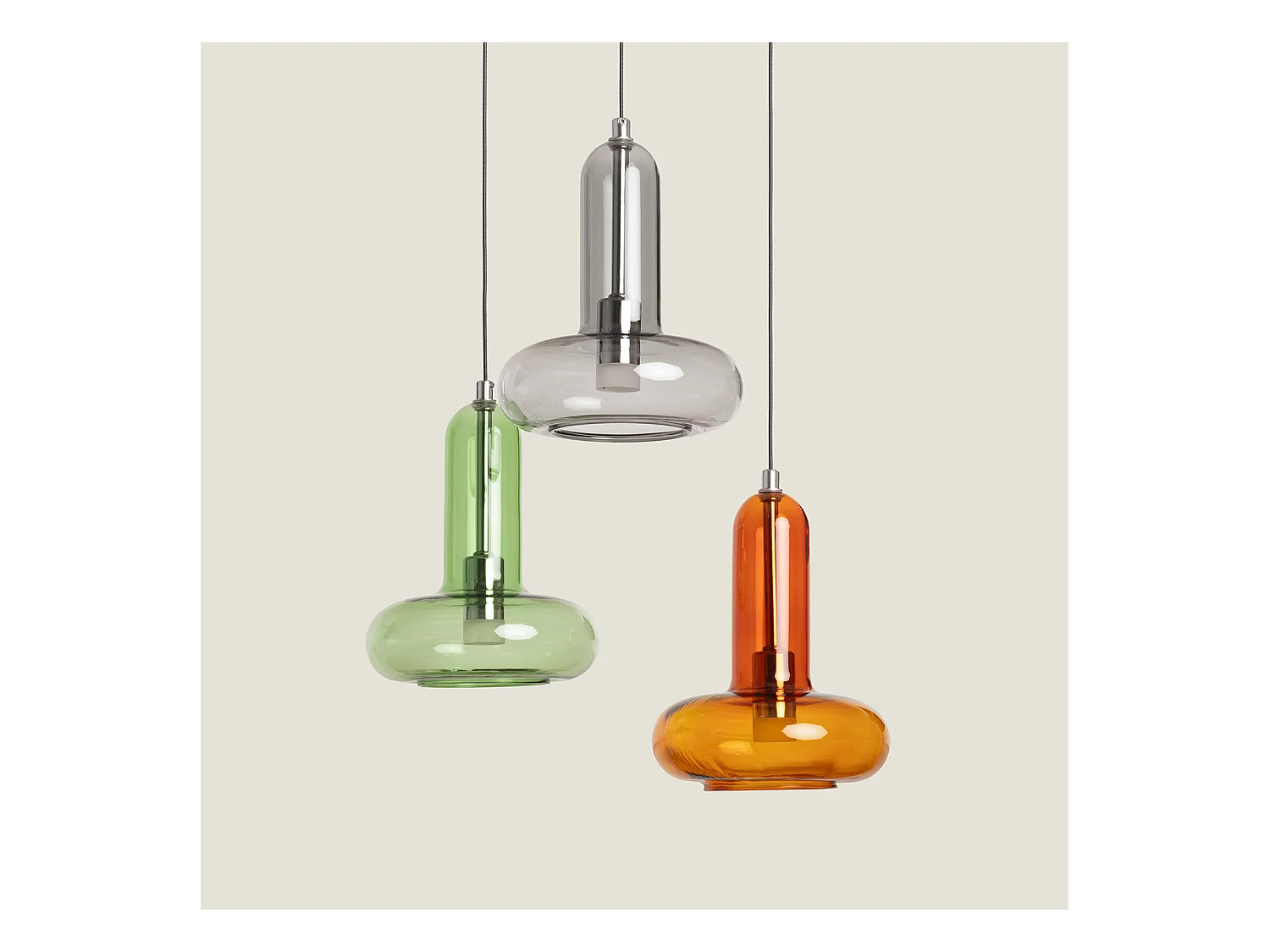 Suspension LED 15W Aluminium Fontas 3 Spots Multicolore