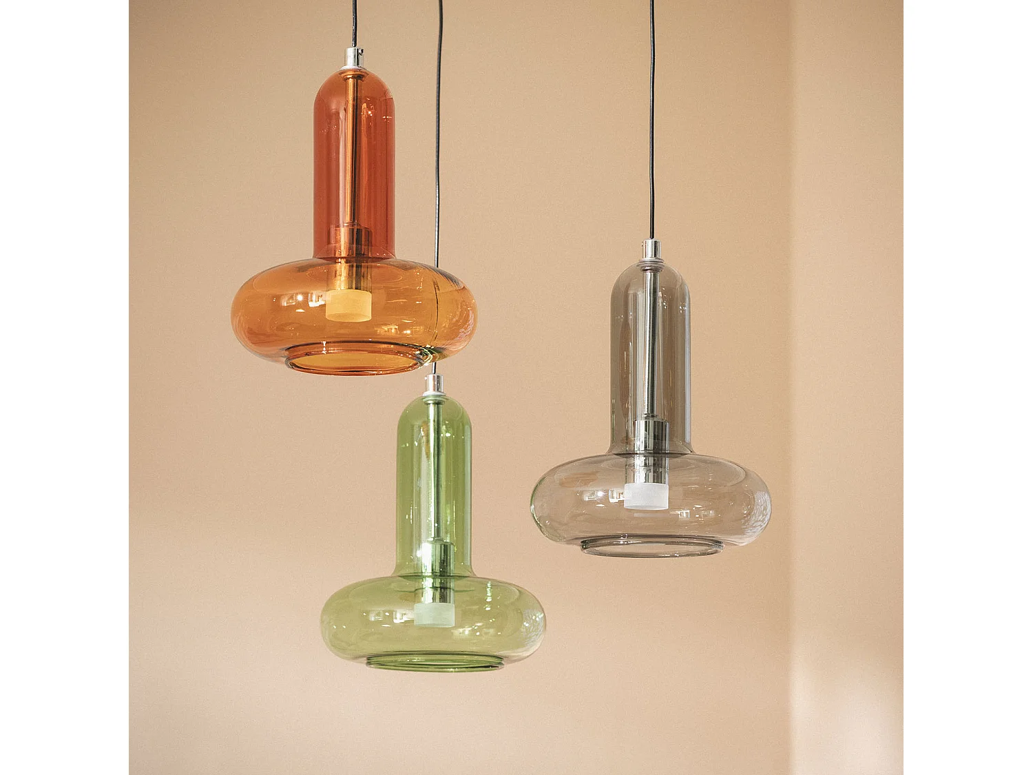 Suspension LED 15W Aluminium Fontas 3 Spots Multicolore