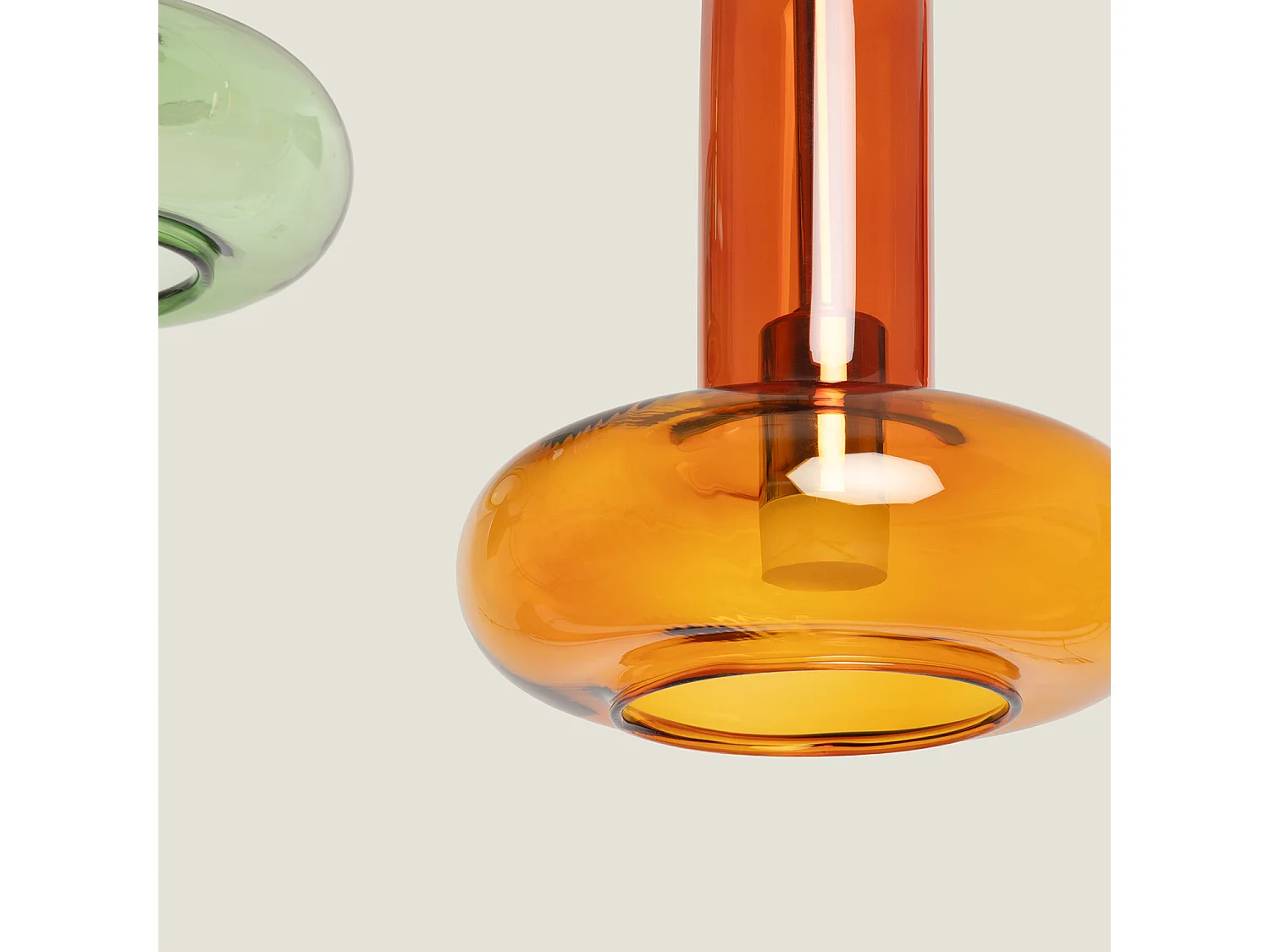 Suspension LED 15W Aluminium et Verre 3 Spots Fontans  Multicolore