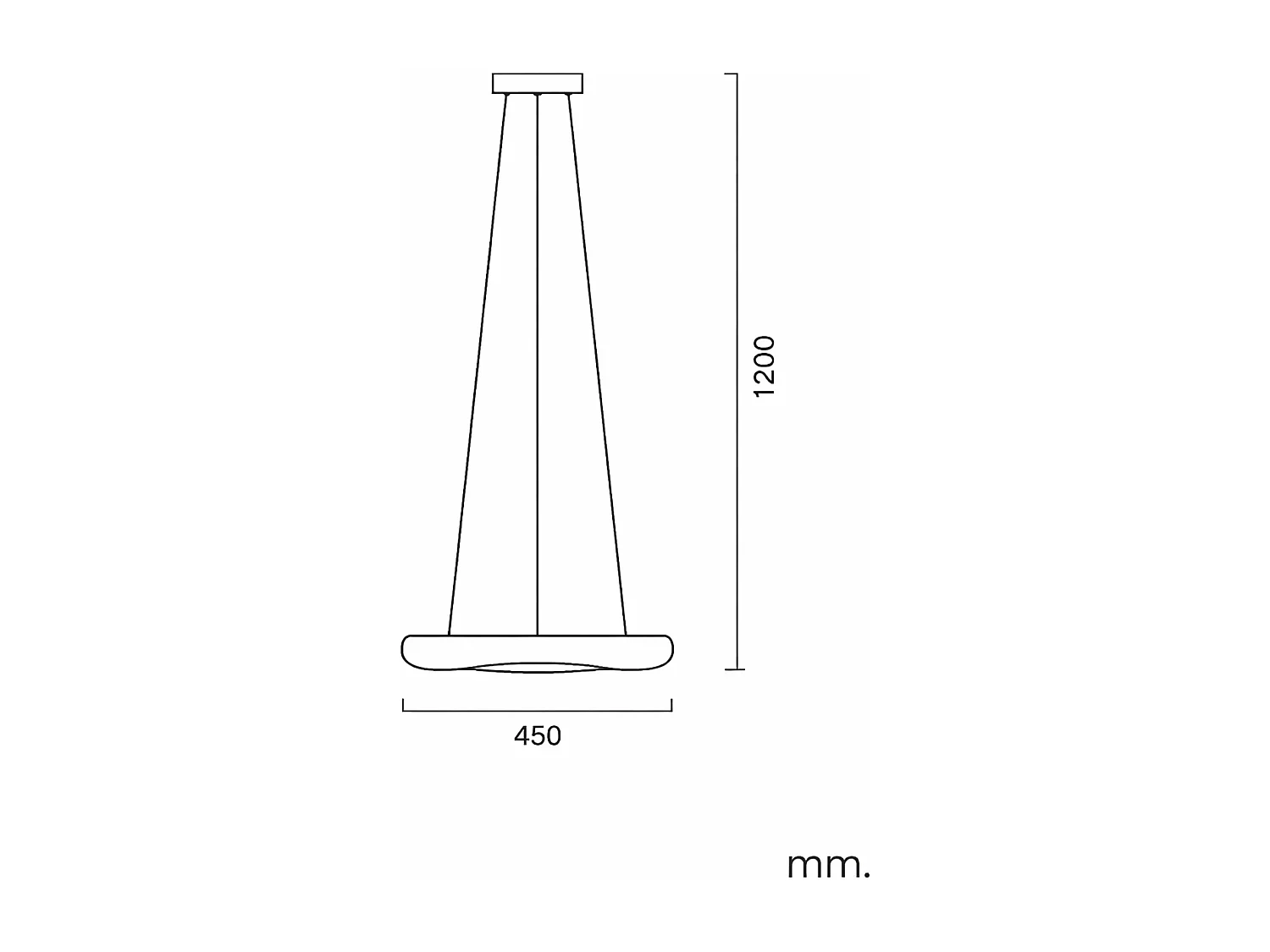 Lampada a Sospensione LED 36W Ø450 mm Kate Bianco