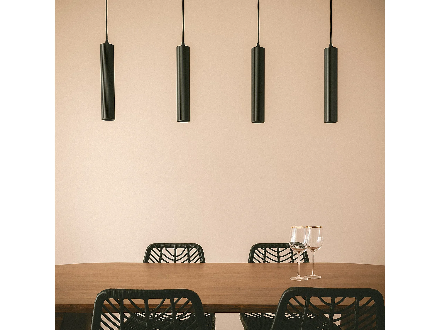 Suspension Aluminium Aritz 4 Spots Doré