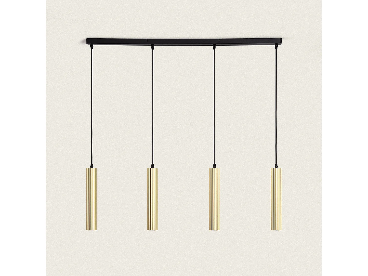 Suspension Aluminium Aritz 4 Spots Doré