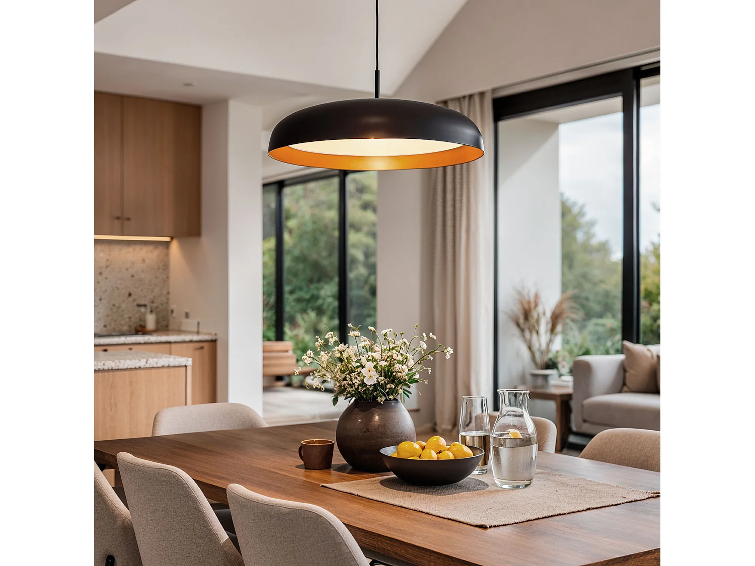 Suspension LED 28W Métal Deyang Blanc