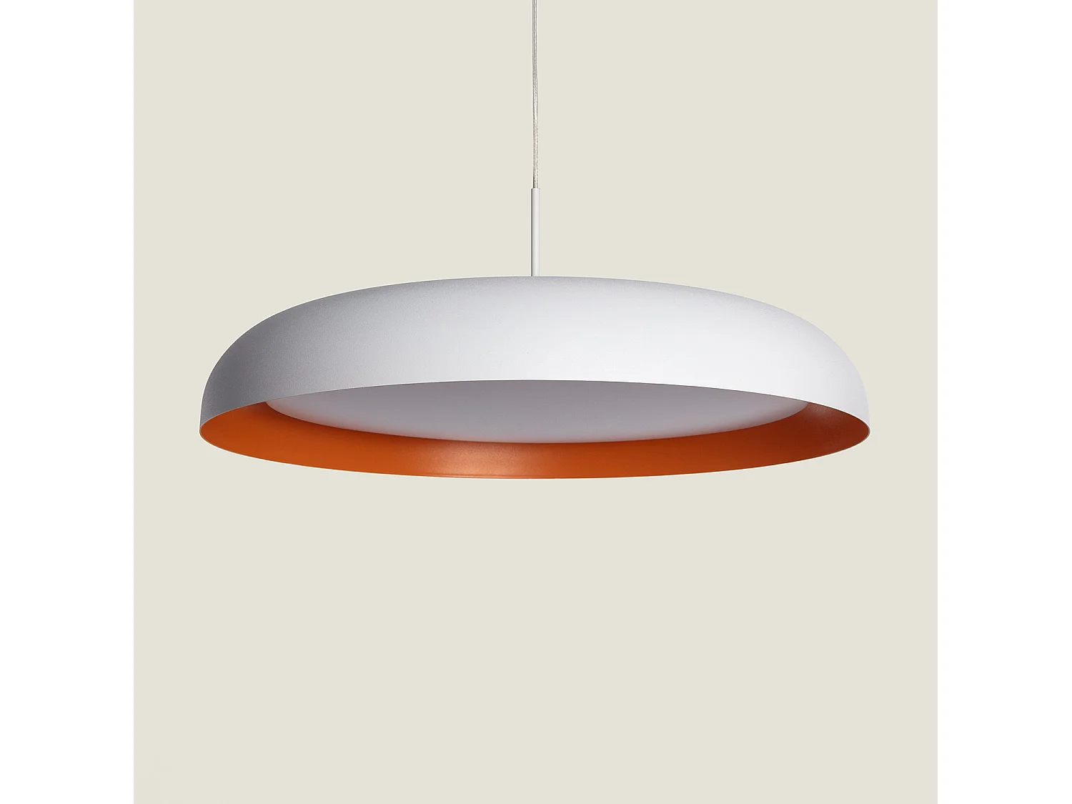 Lampada LED a Sospensione da 28 W in Acciaio Deyang Bianco