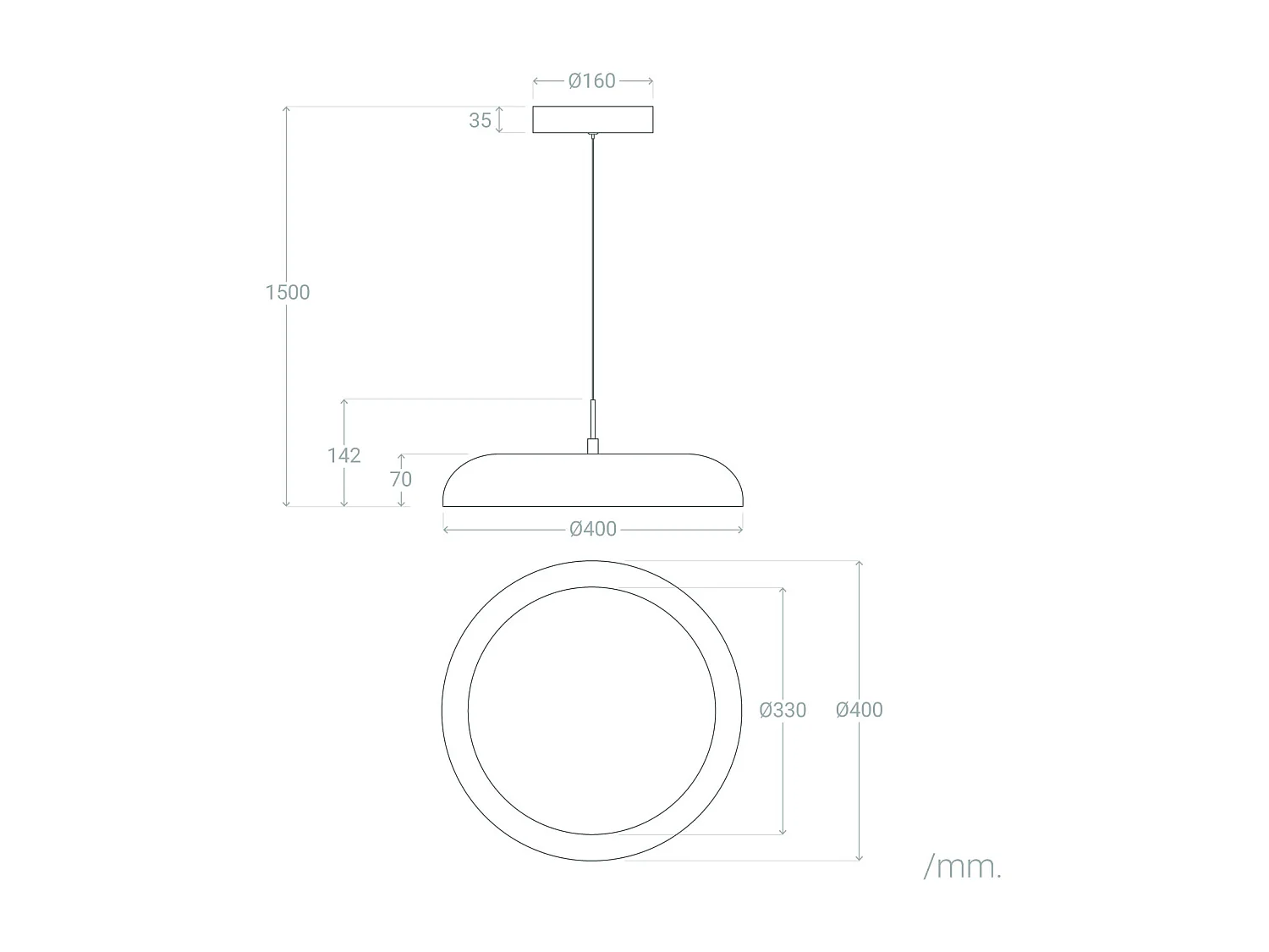 Lampada LED a Sospensione da 28 W in Acciaio Deyang Bianco