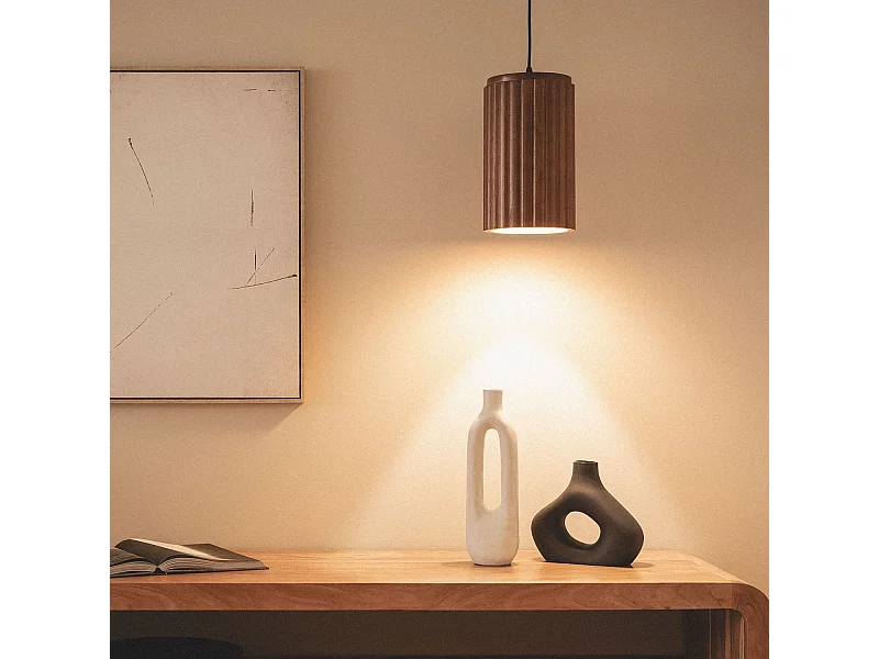 Lampada a Sospensione Legno Mirto Marrone