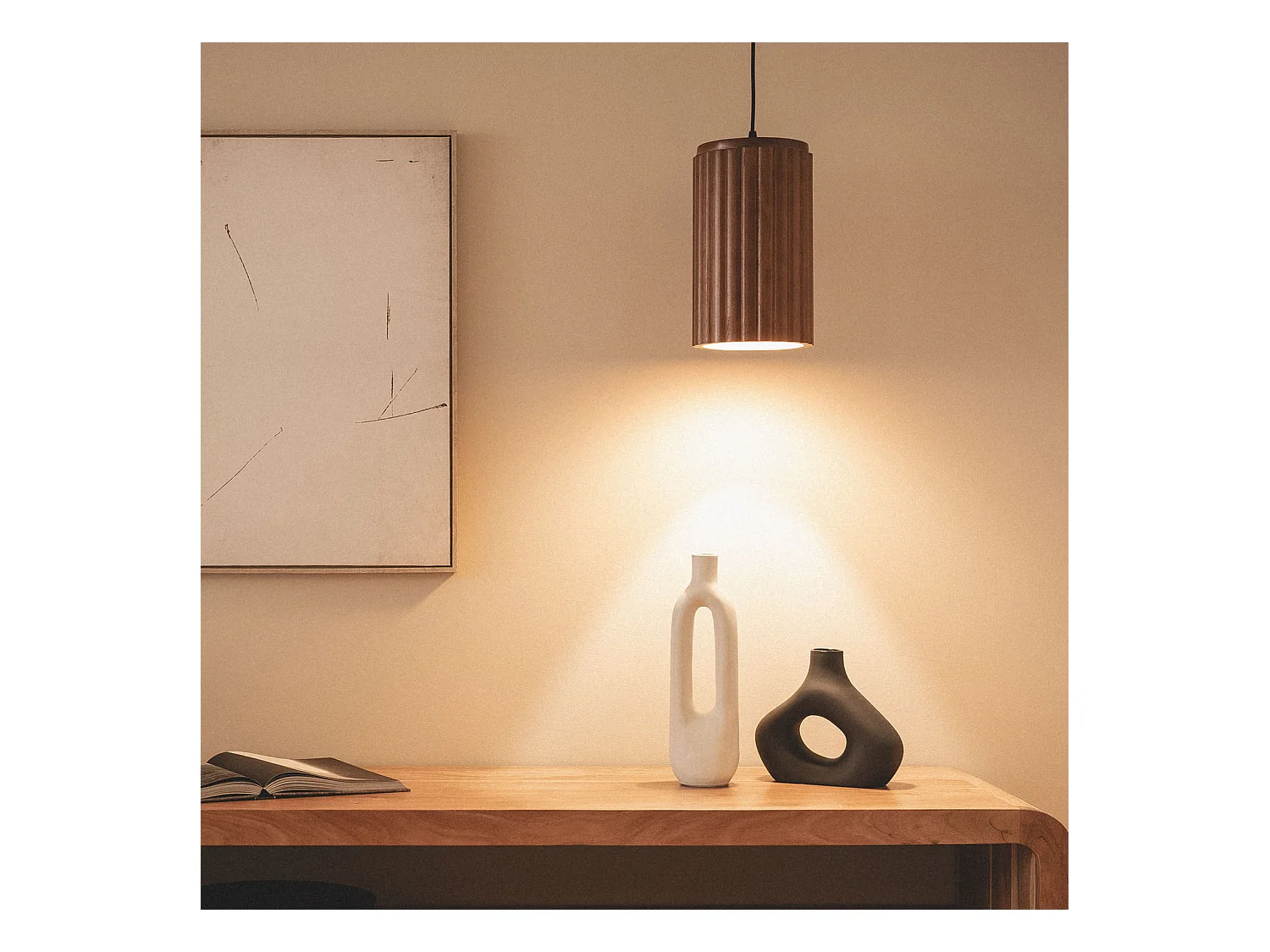 Suspension Bois Mirto Brun