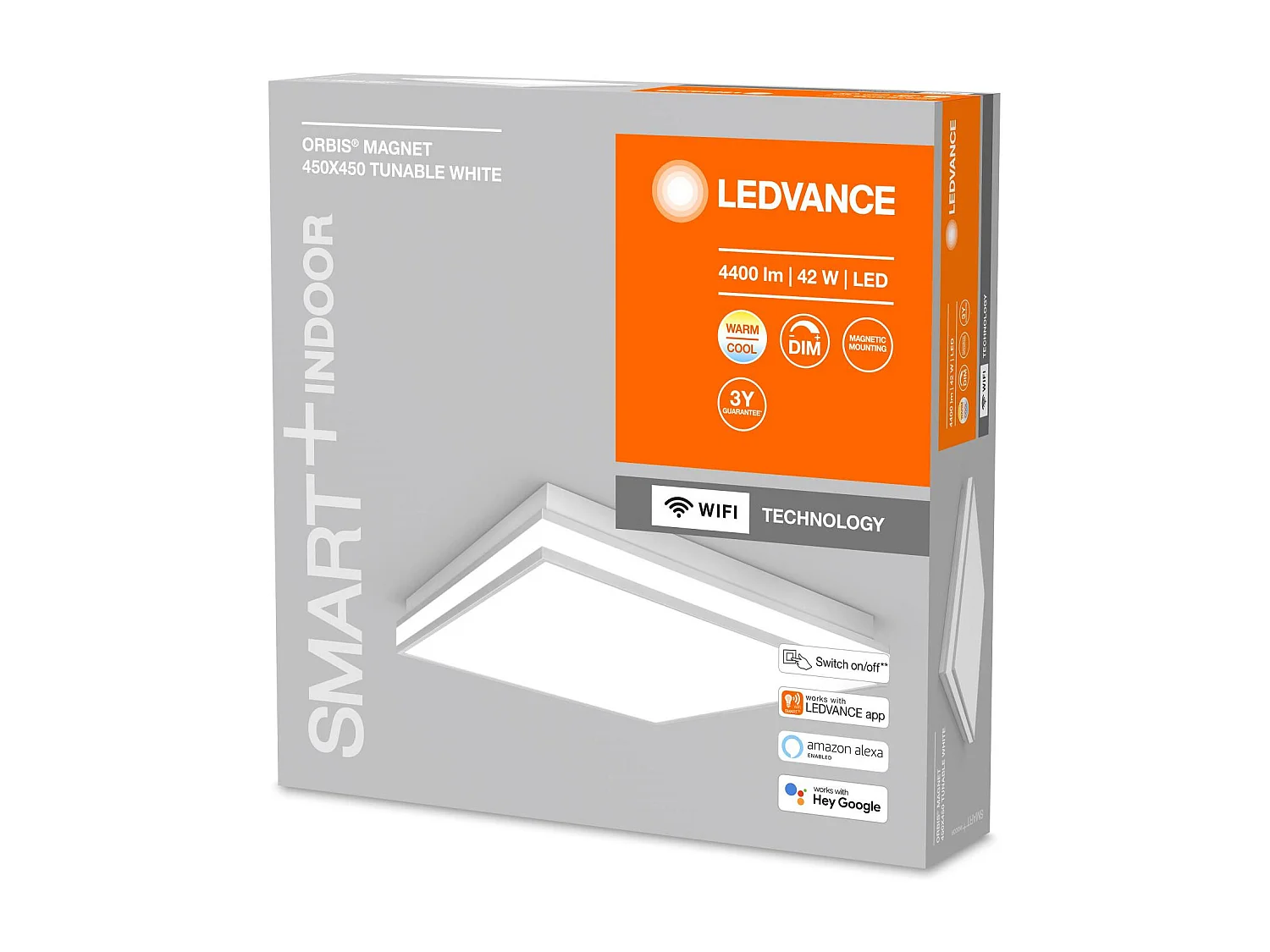 Prise Murale Design en Acier Gris avec 1 Prise - Garantie 3 Ans