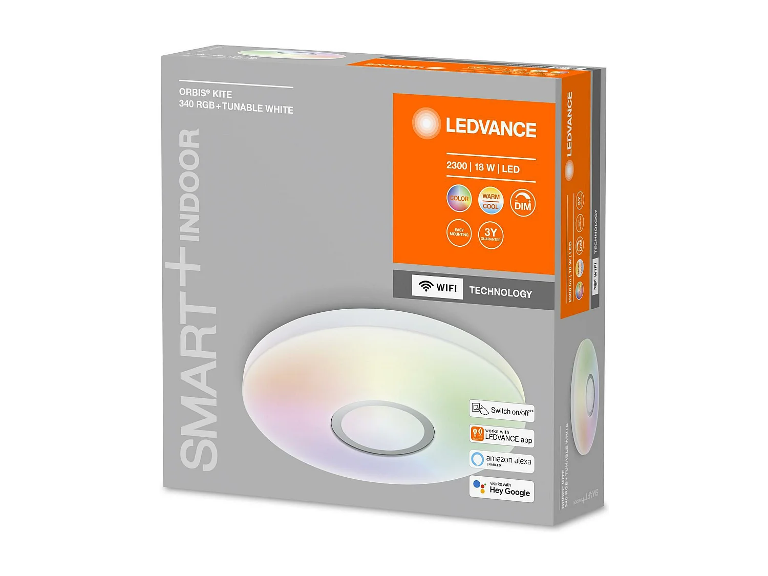 TechBrey Plafón LED 18W Circular RGBW Ø340 mm Smart+ WiFi ORBIS Kite LEDVANCE 4058075495685