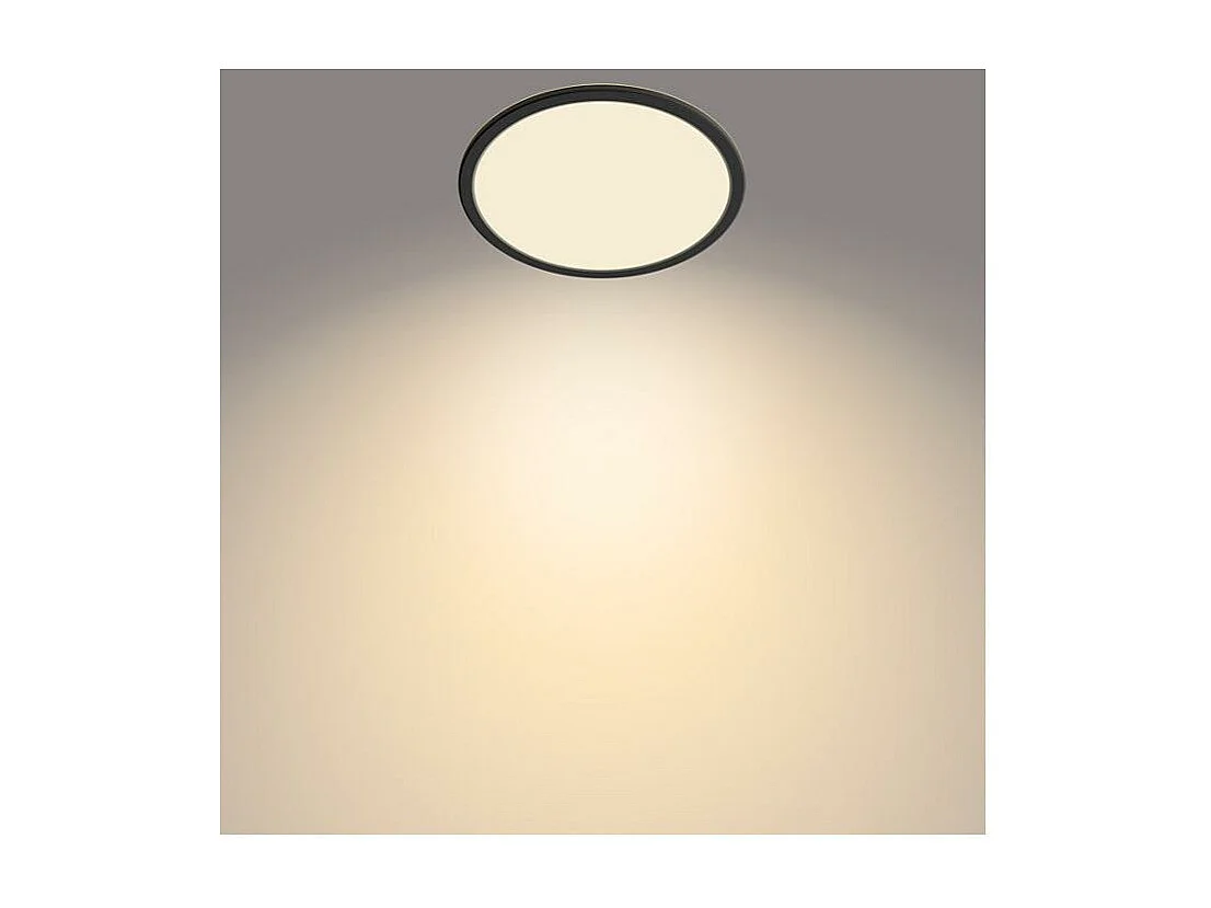 TechBrey Plafón LED 15W PHILIPS CL550 SuperSlim IP44 Regulable 3 Niveles Negro