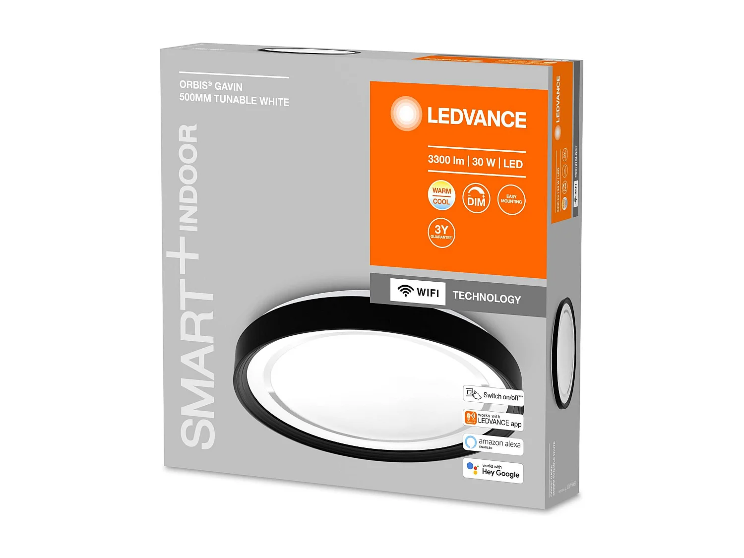 TechBrey Plafón LED 30W CCT Circular Ø484 mm Smart+ WiFi ORBIS Gavin LEDVANCE 4058075573512