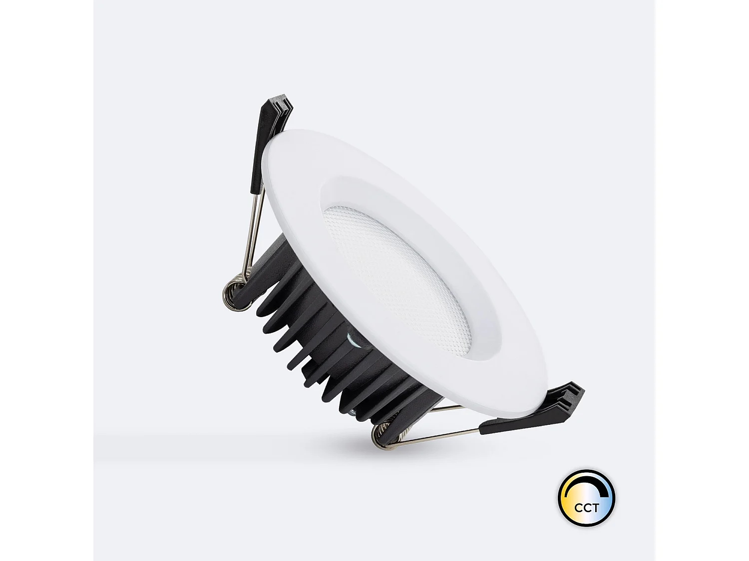 Downlight LED 7W Circular AERO 130 lm/W Microprismático CCT Seleccionable Corte Ø 75 mm No Flicker 2700K - 3200K - 4000K Seleccionable (Cálido-Neutro)