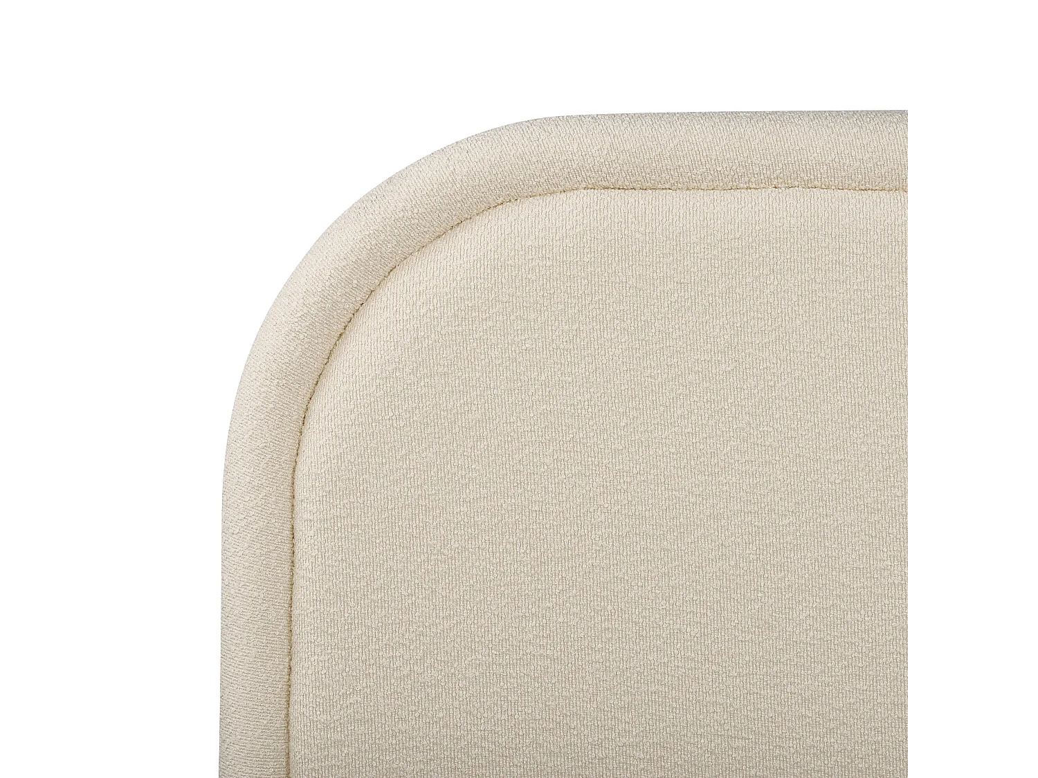 Lit ottoman Bouclé QUILLIEN 160 x 200 cm Beige clair