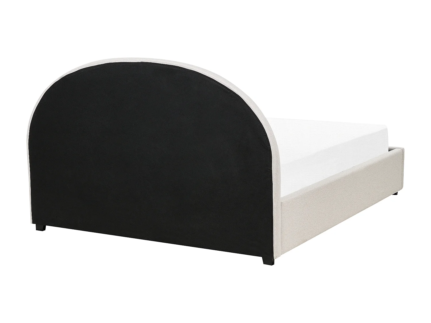 Bed met opbergruimte Stof VAUCLUSE 160 x 200 cm Lichtbeige