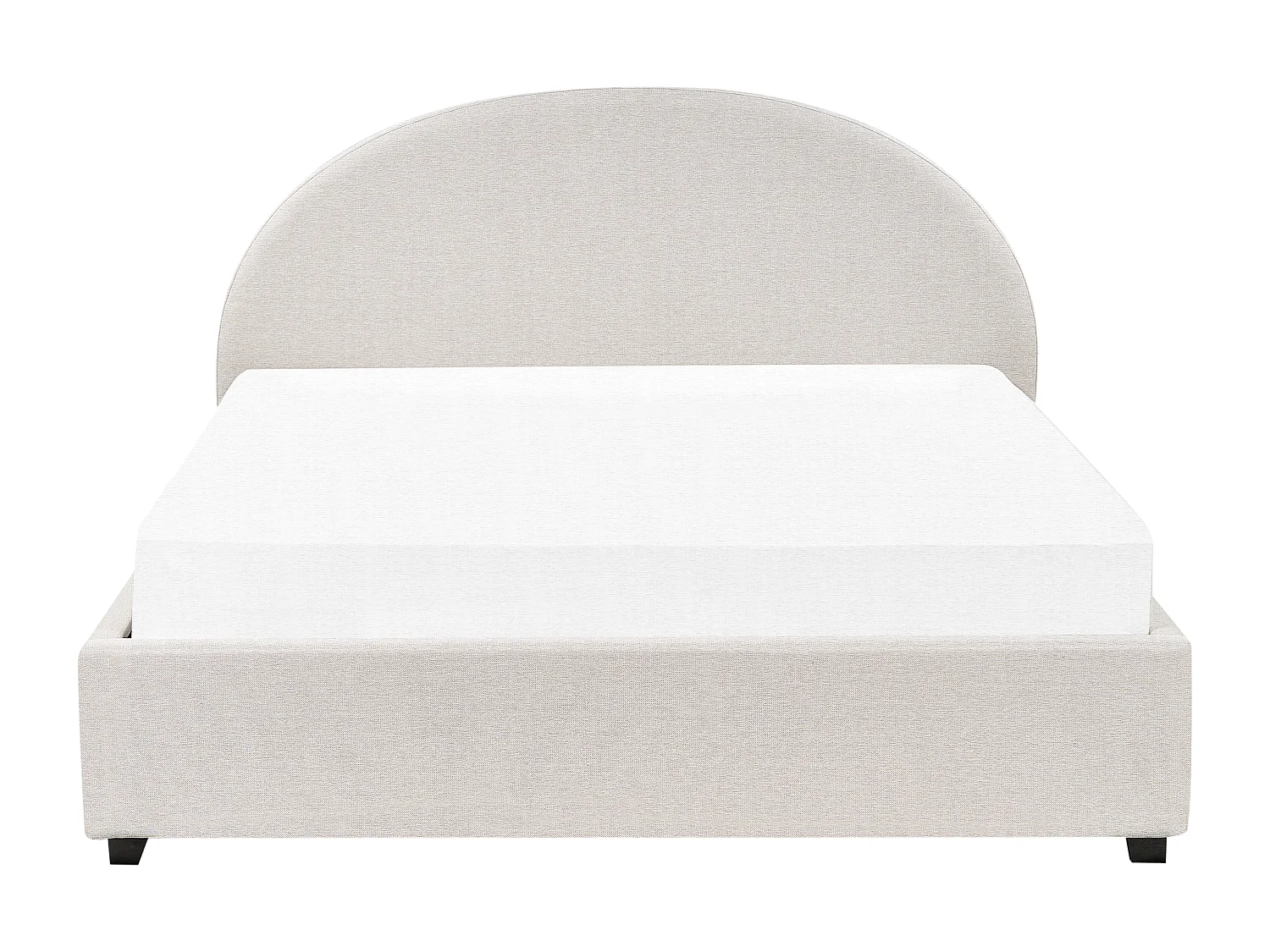 Lit ottoman Tissu VAUCLUSE 160 x 200 cm Beige clair