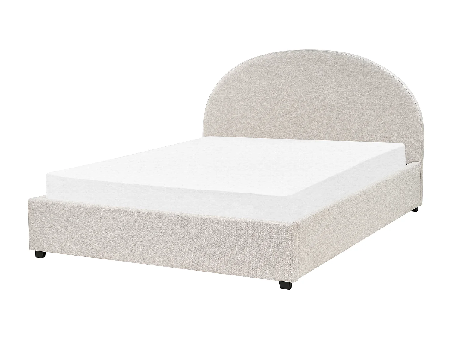 Bed met opbergruimte Stof VAUCLUSE 160 x 200 cm Lichtbeige