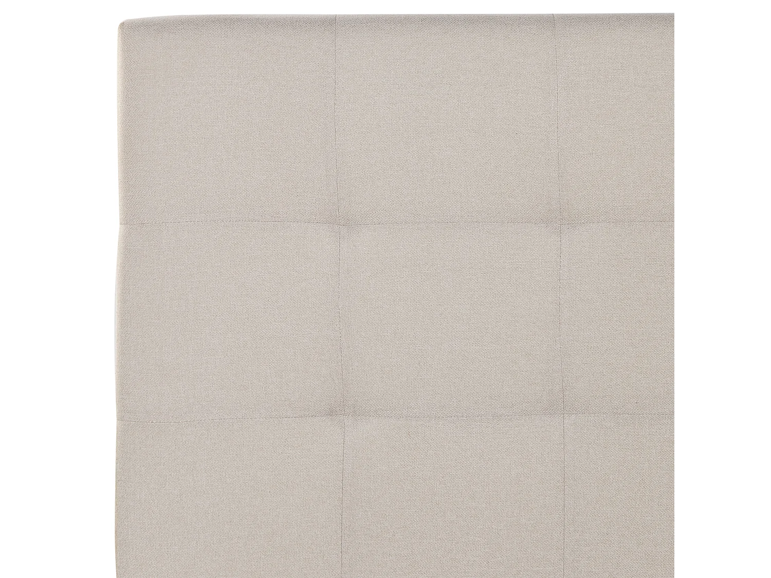 Polsterbett beige 180 x 200 cm mit Stauraum gestepptes Kopfteil Lorient