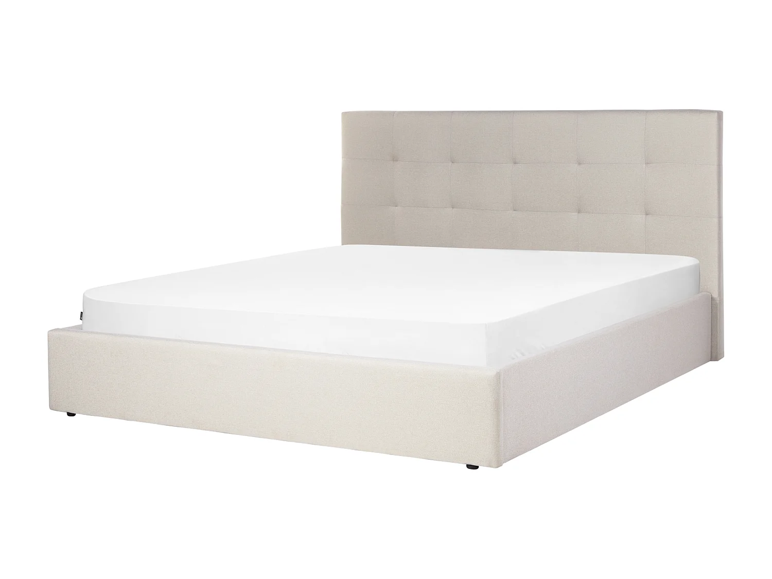 Cama con almacenaje Tela LORIENT 180 x 200 cm Beige