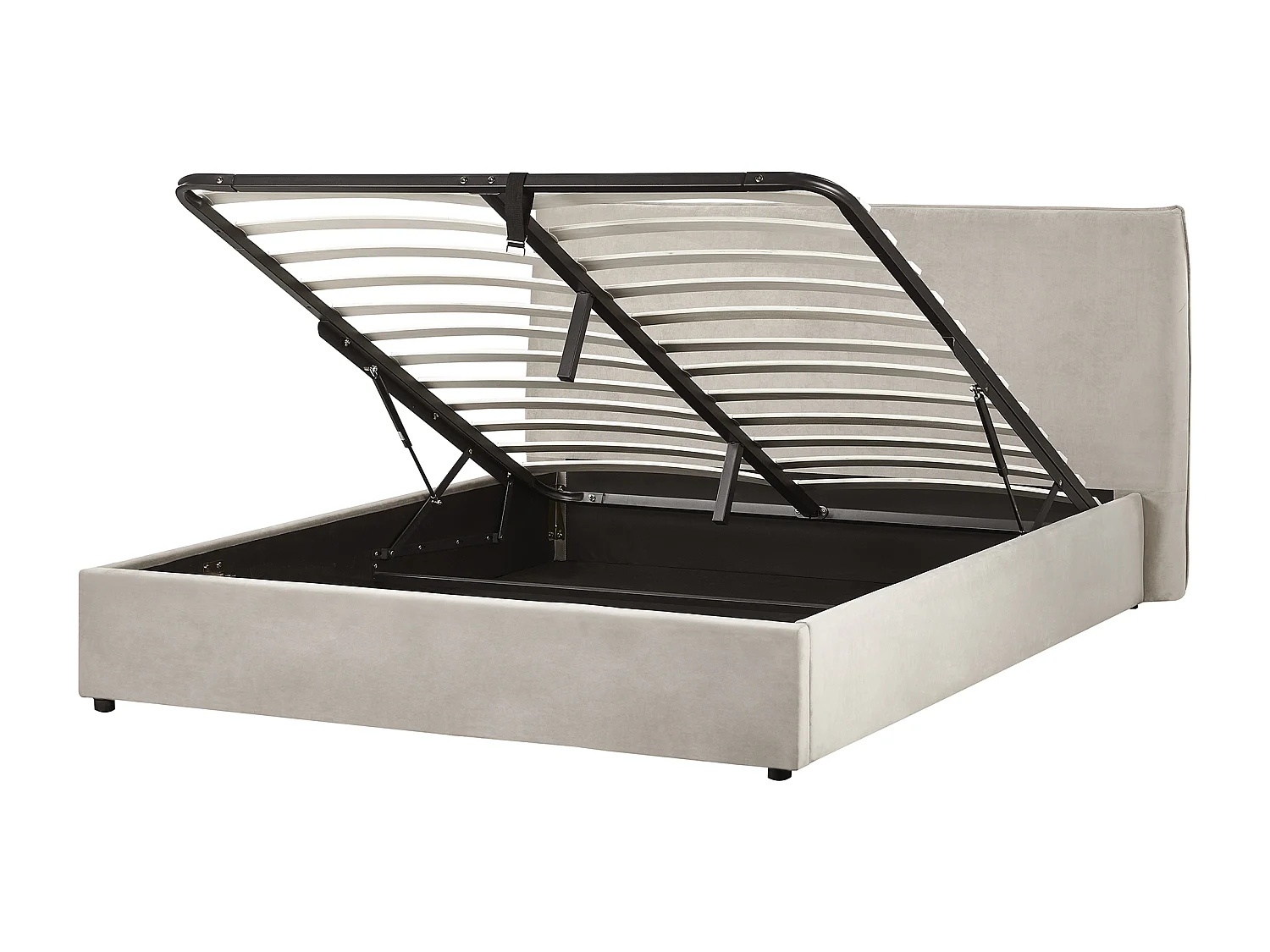 Letto contenitore Velluto LAVAUR 160 x 200 cm Tortora