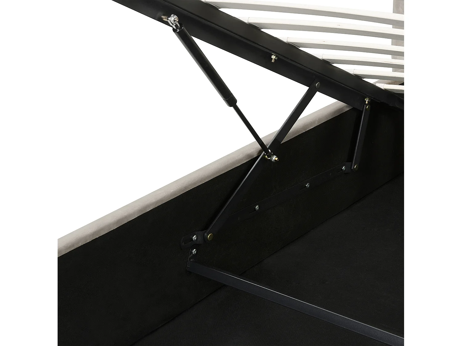 Letto contenitore Velluto LAVAUR 160 x 200 cm Tortora