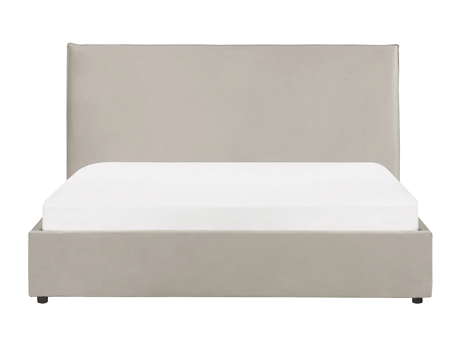 Lit ottoman Velours LAVAUR 160 x 200 cm Taupe