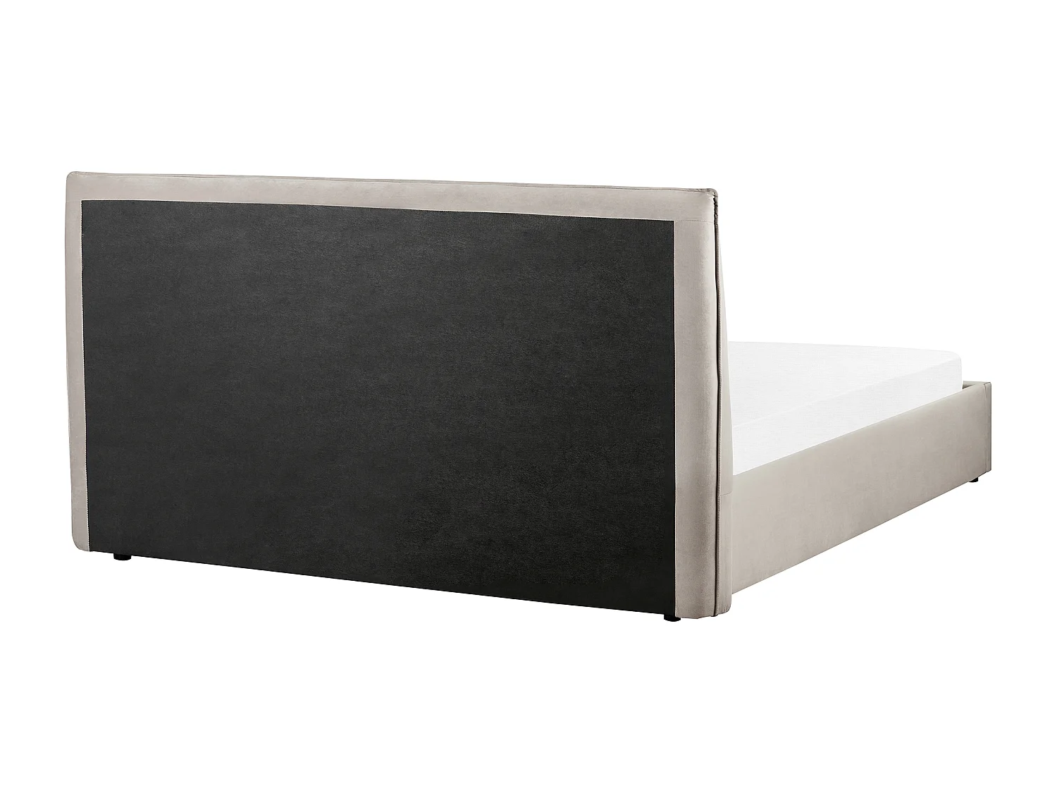 Lit ottoman Velours LAVAUR 160 x 200 cm Taupe