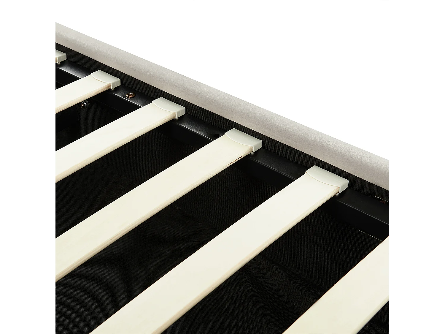 Lit ottoman Velours LAVAUR 160 x 200 cm Taupe