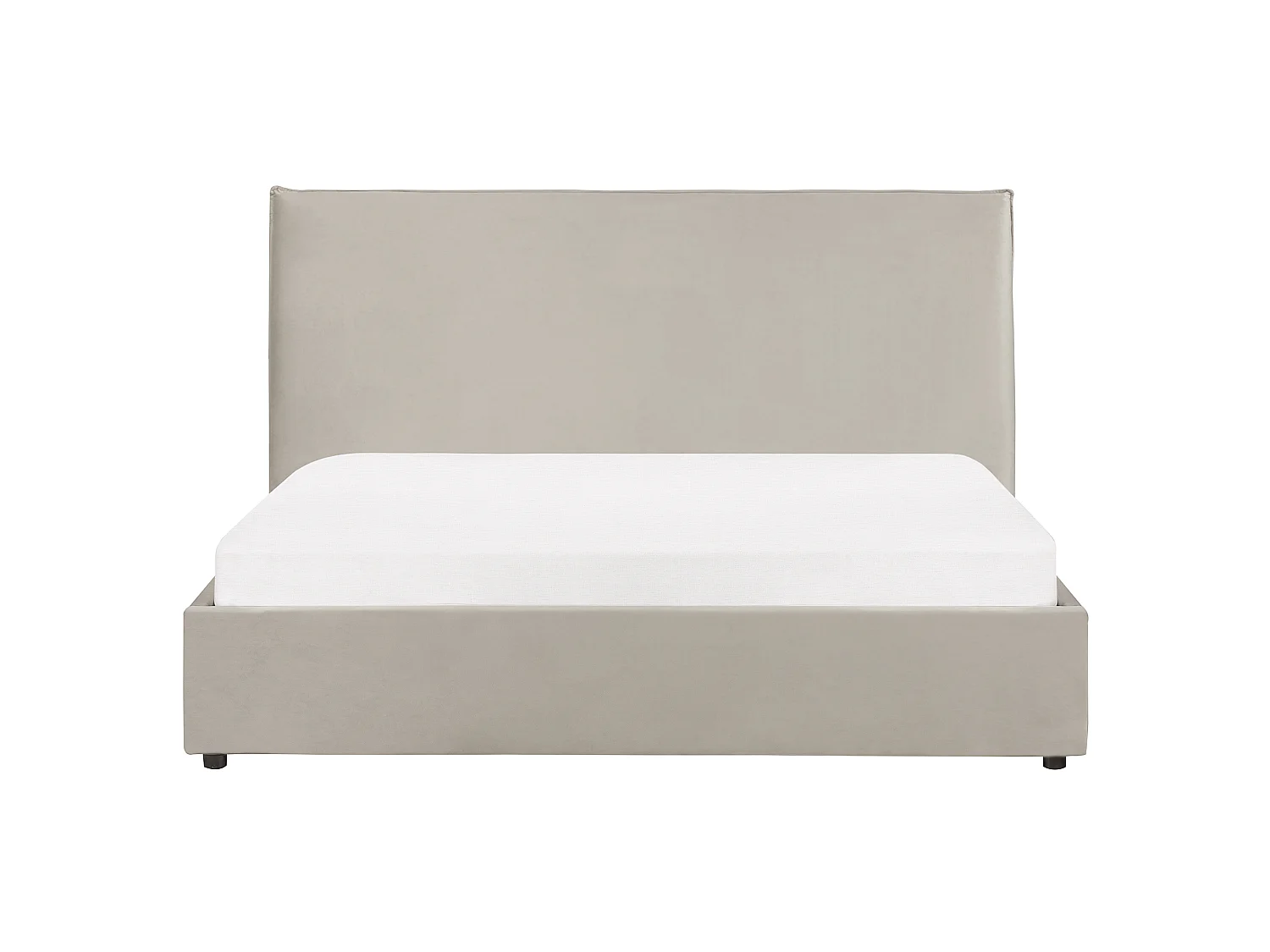 Lit ottoman Velours LAVAUR 160 x 200 cm Taupe