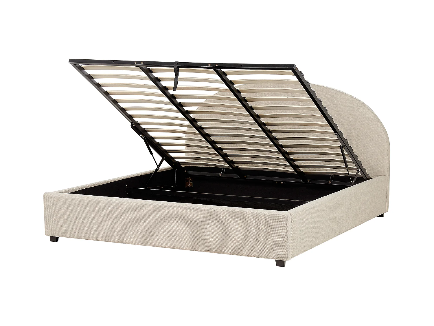 Lit ottoman Tissu VAUCLUSE 180 x 200 cm Beige sable