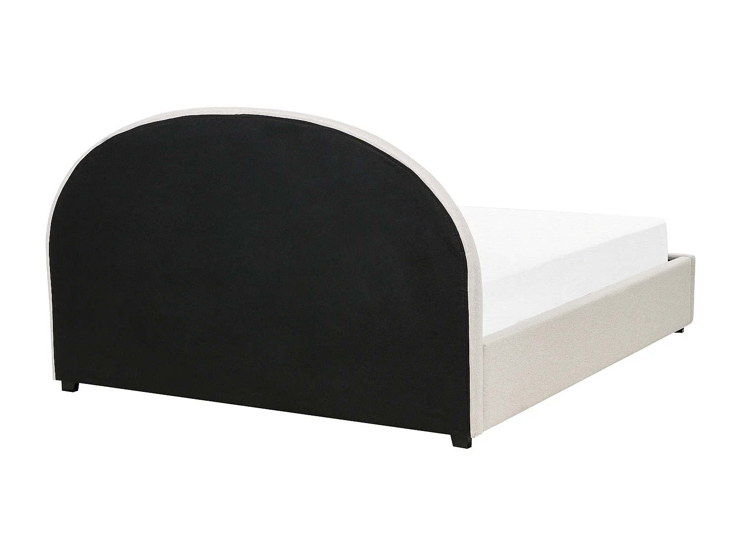 Cama baú Tecido VAUCLUSE 180 x 200 cm Creme claro