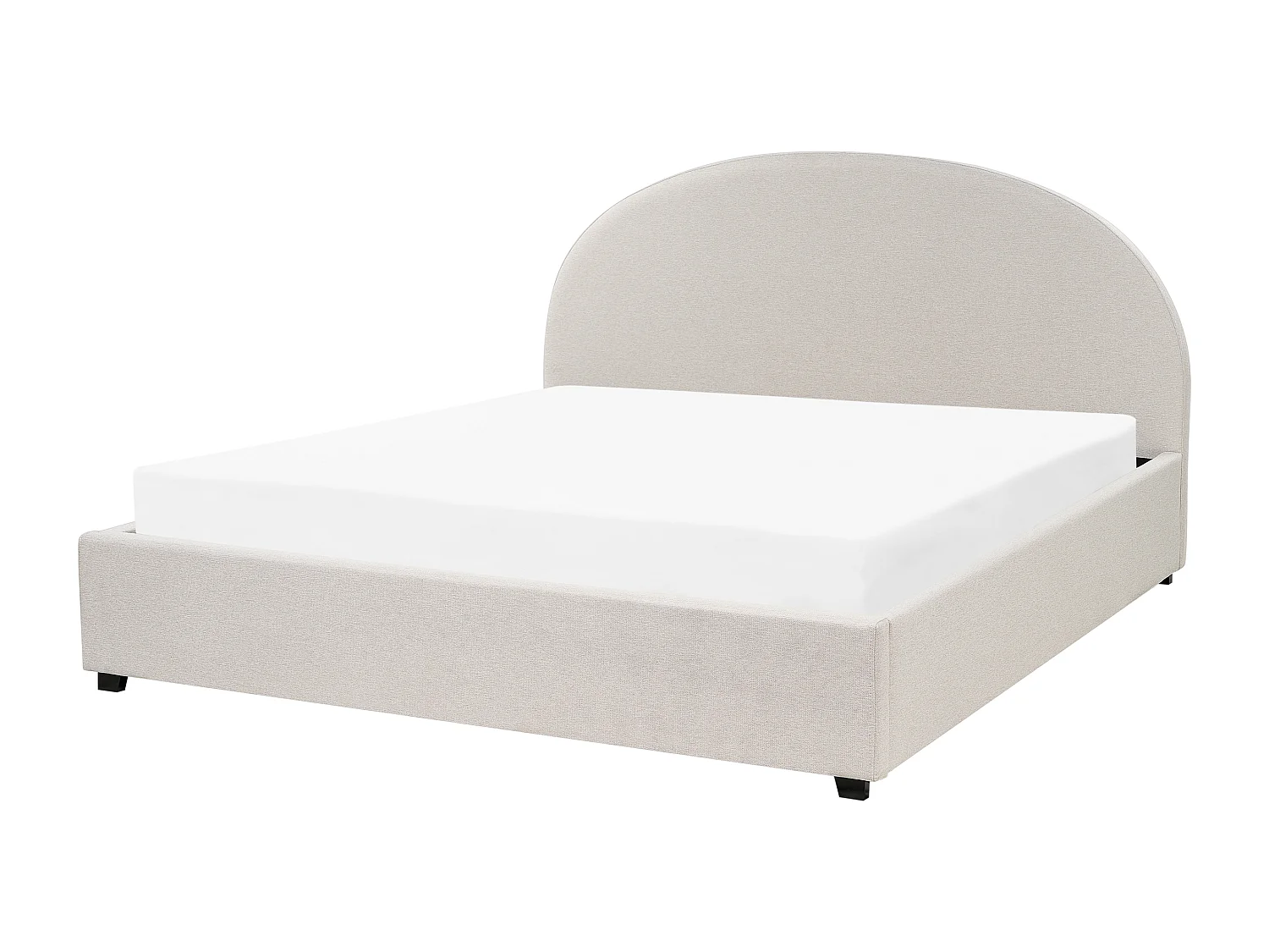 Cama baú Tecido VAUCLUSE 180 x 200 cm Creme claro