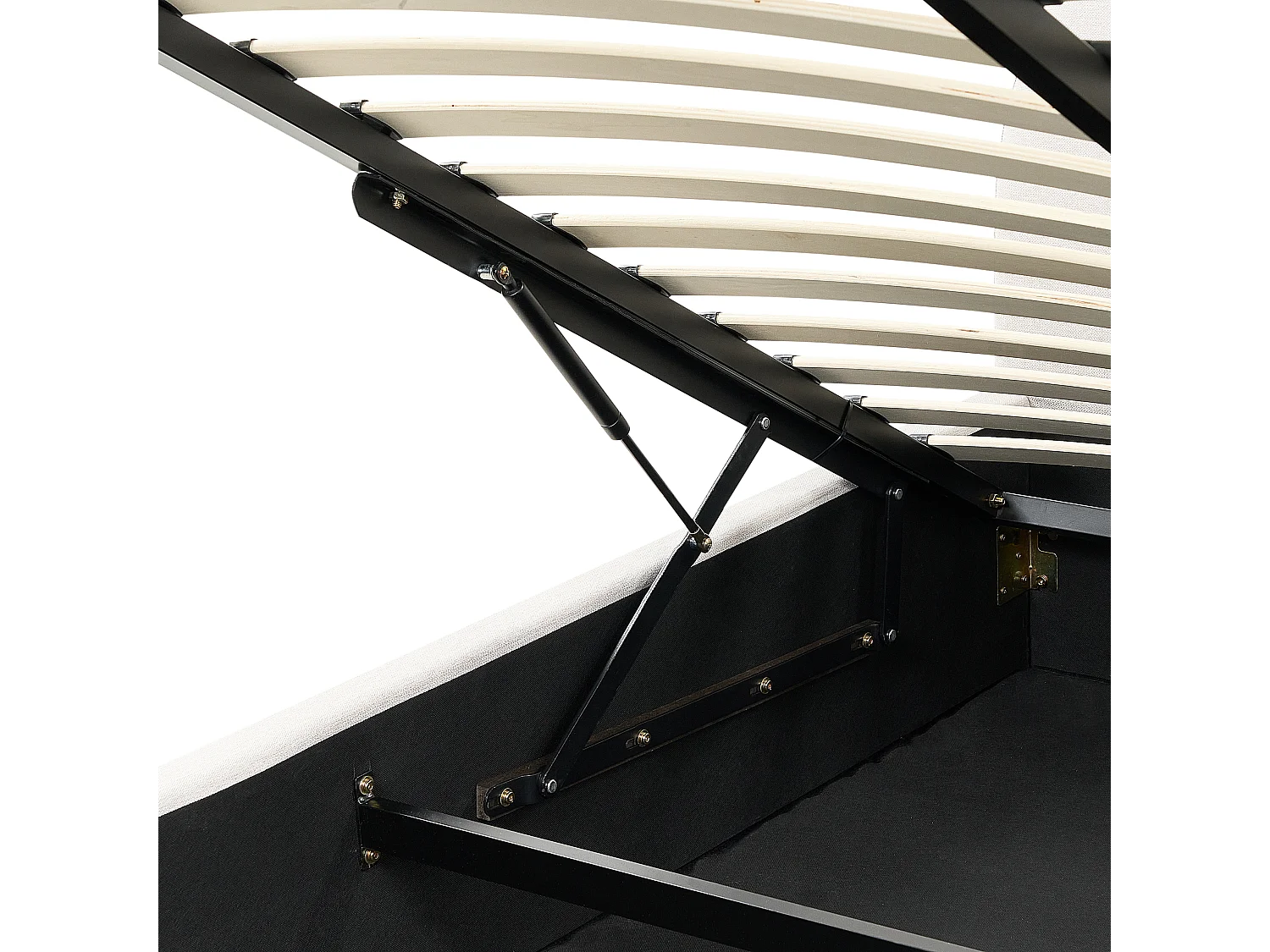 Cama baú Tecido VAUCLUSE 180 x 200 cm Creme claro