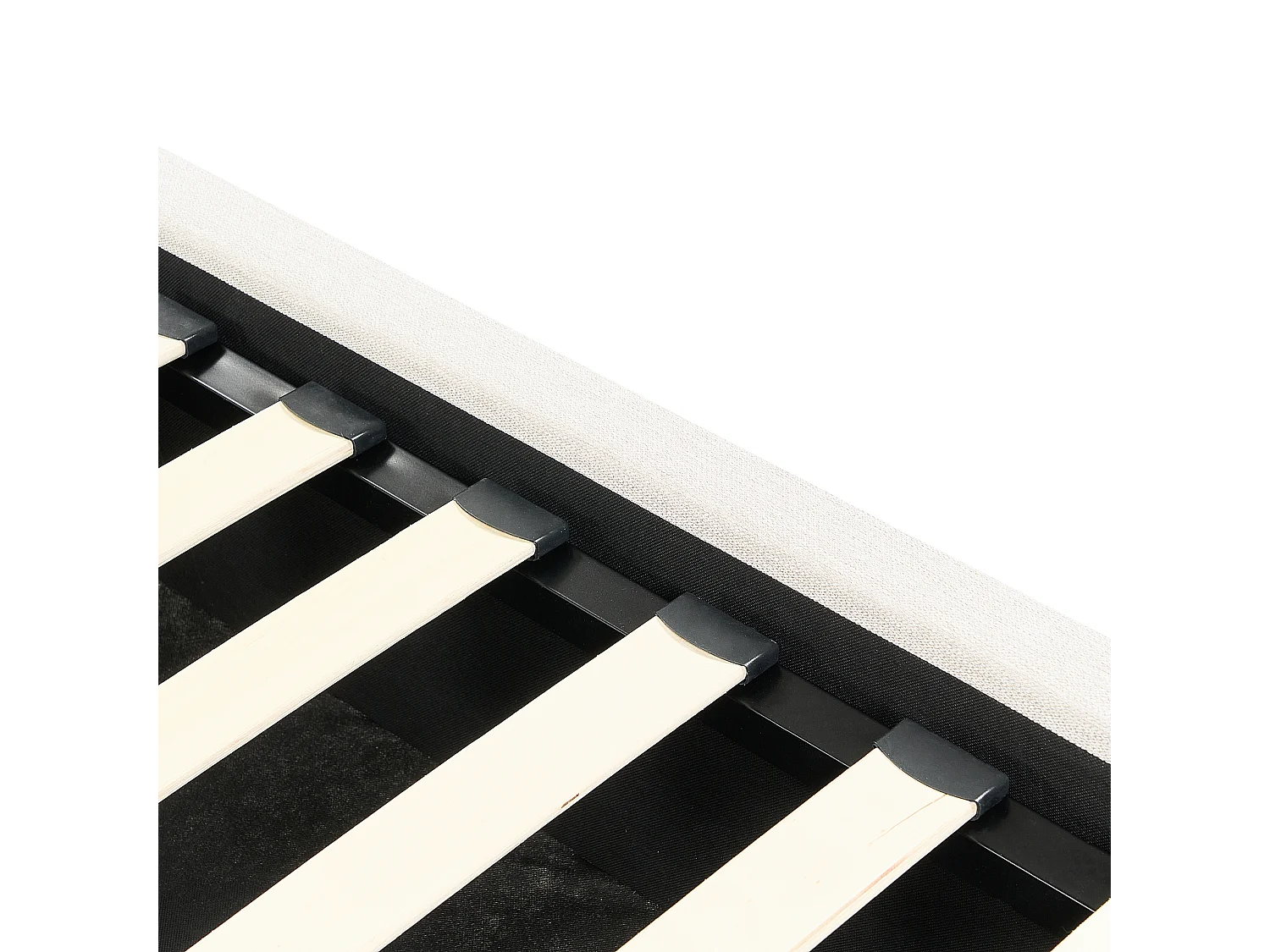 Cama baú Tecido VAUCLUSE 180 x 200 cm Creme claro