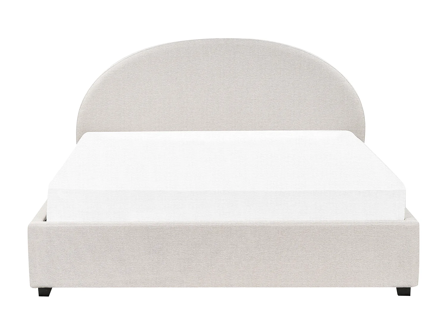 Lit ottoman Tissu VAUCLUSE 180 x 200 cm Beige clair