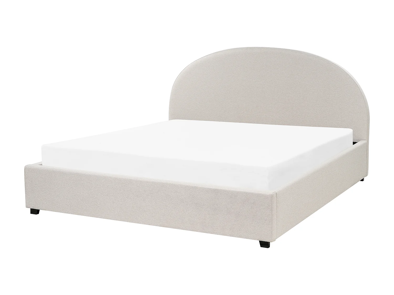 Bed met opbergruimte Stof VAUCLUSE 180 x 200 cm Lichtbeige