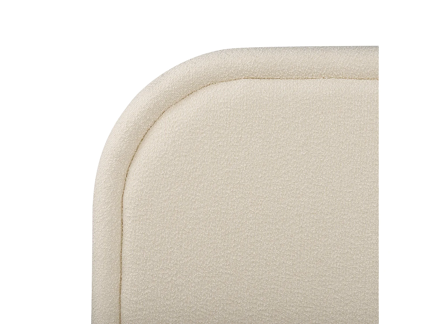 Lit ottoman Bouclé QUILLIEN 180 x 200 cm Beige clair