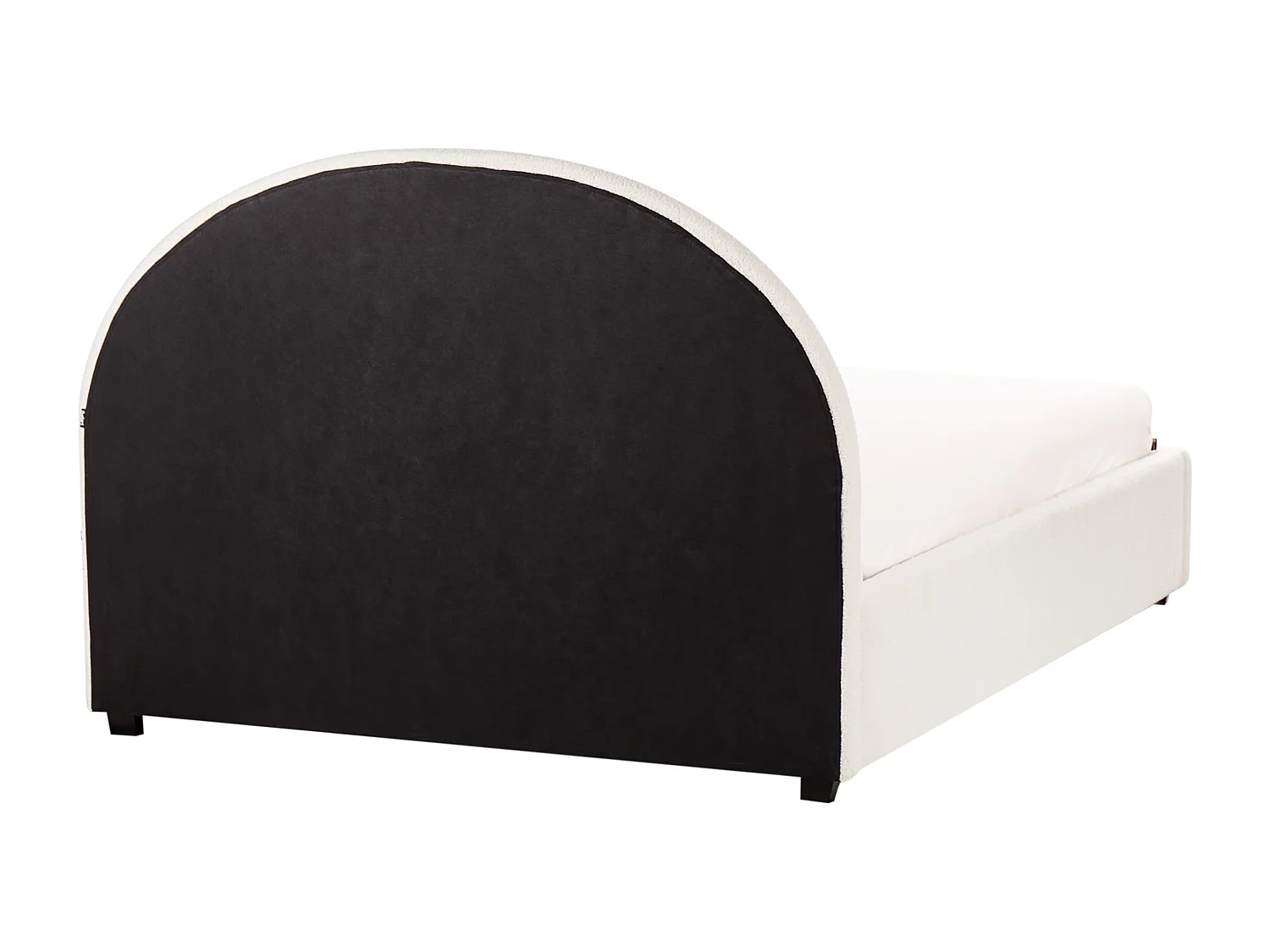 Lit ottoman Bouclé VAUCLUSE 140 x 200 cm Blanc cassé