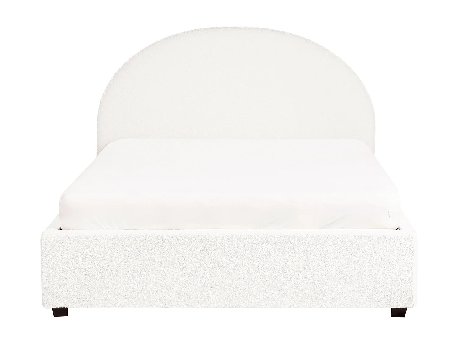 Lit ottoman Bouclé VAUCLUSE 140 x 200 cm Blanc cassé