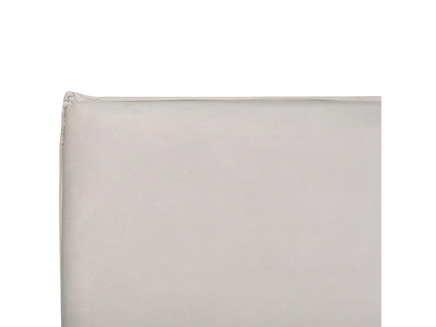 Lit ottoman Velours LAVAUR 160 x 200 cm Blanc cassé