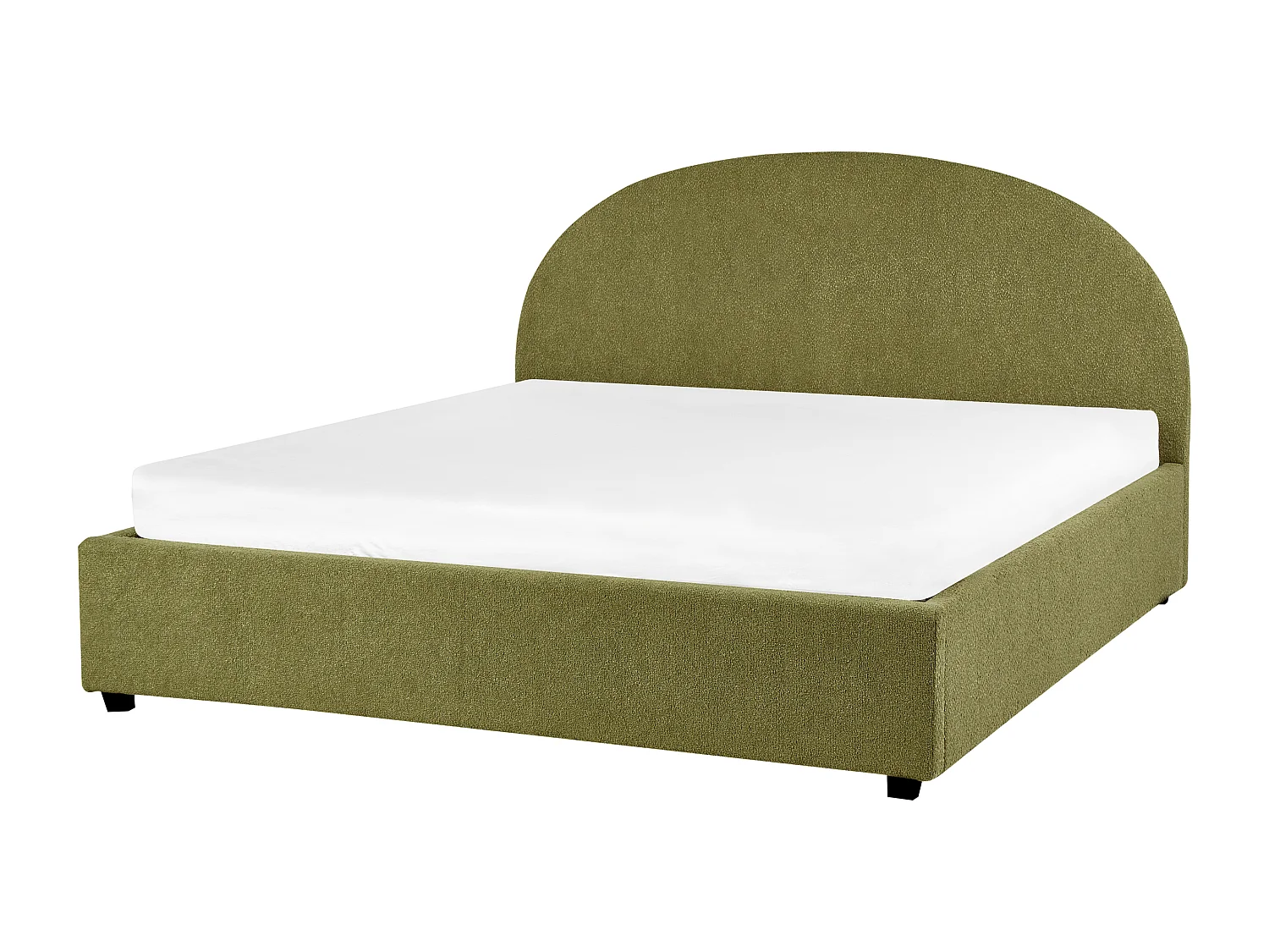 Lit ottoman Bouclé VAUCLUSE 160 x 200 cm Vert clair