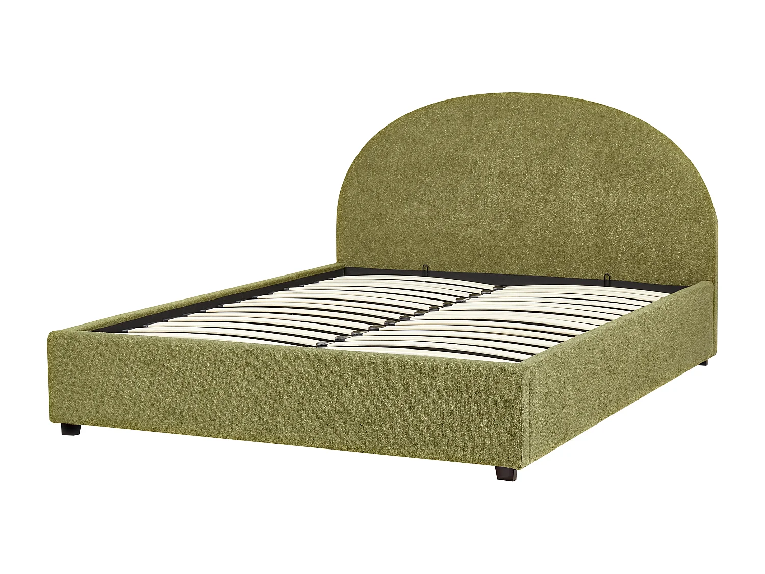 Lit ottoman Bouclé VAUCLUSE 160 x 200 cm Vert clair