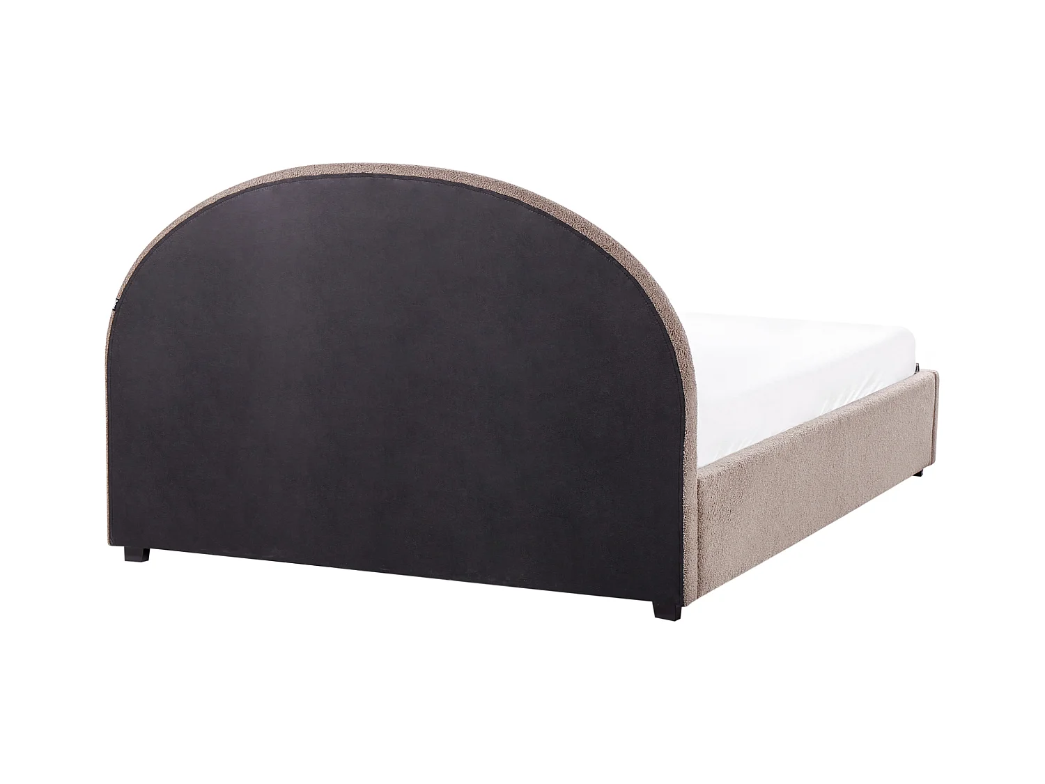 Lit ottoman Bouclé VAUCLUSE 160 x 200 cm Taupe