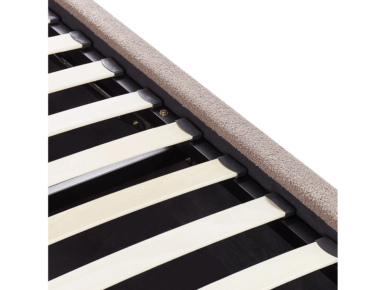 Lit ottoman Bouclé VAUCLUSE 160 x 200 cm Taupe