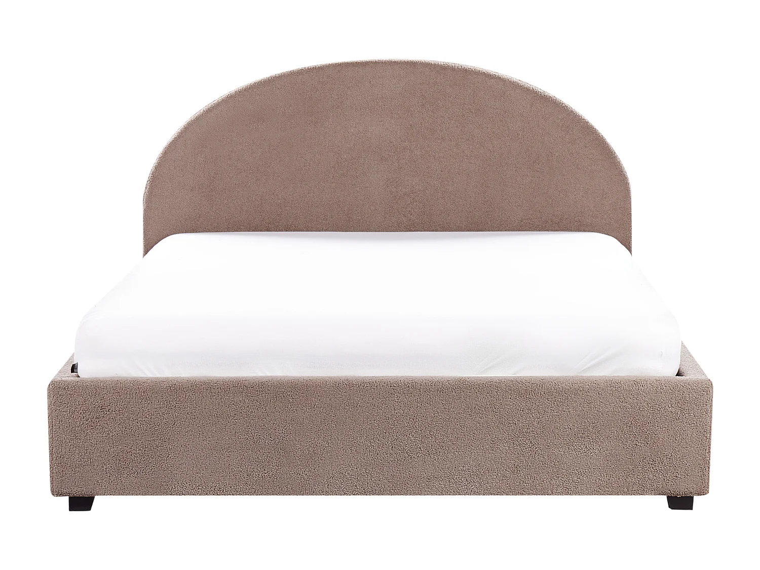 Letto contenitore Bouclé VAUCLUSE 160 x 200 cm Tortora