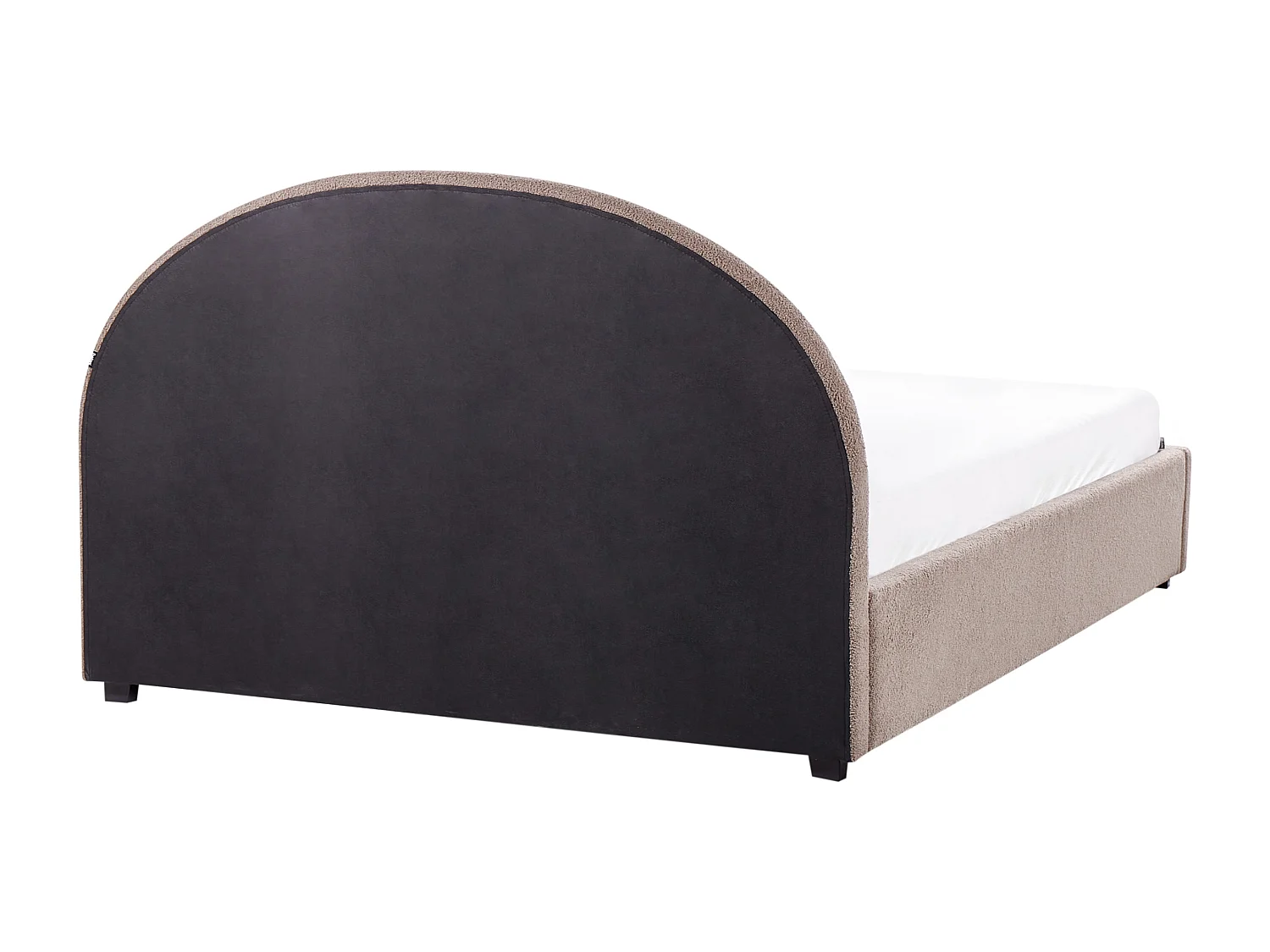 Letto contenitore Bouclé VAUCLUSE 160 x 200 cm Tortora