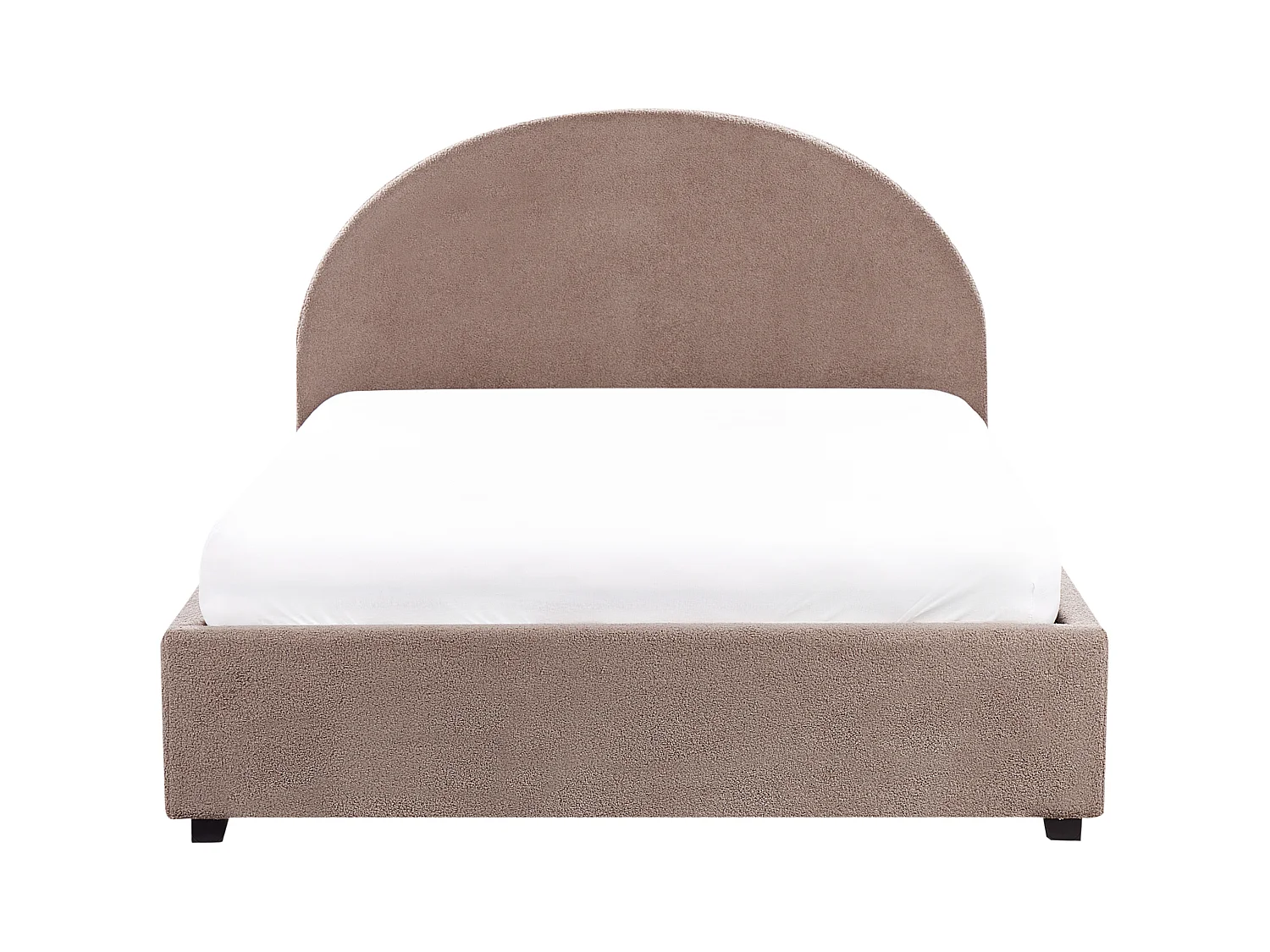 Lit ottoman Bouclé VAUCLUSE 140 x 200 cm Taupe