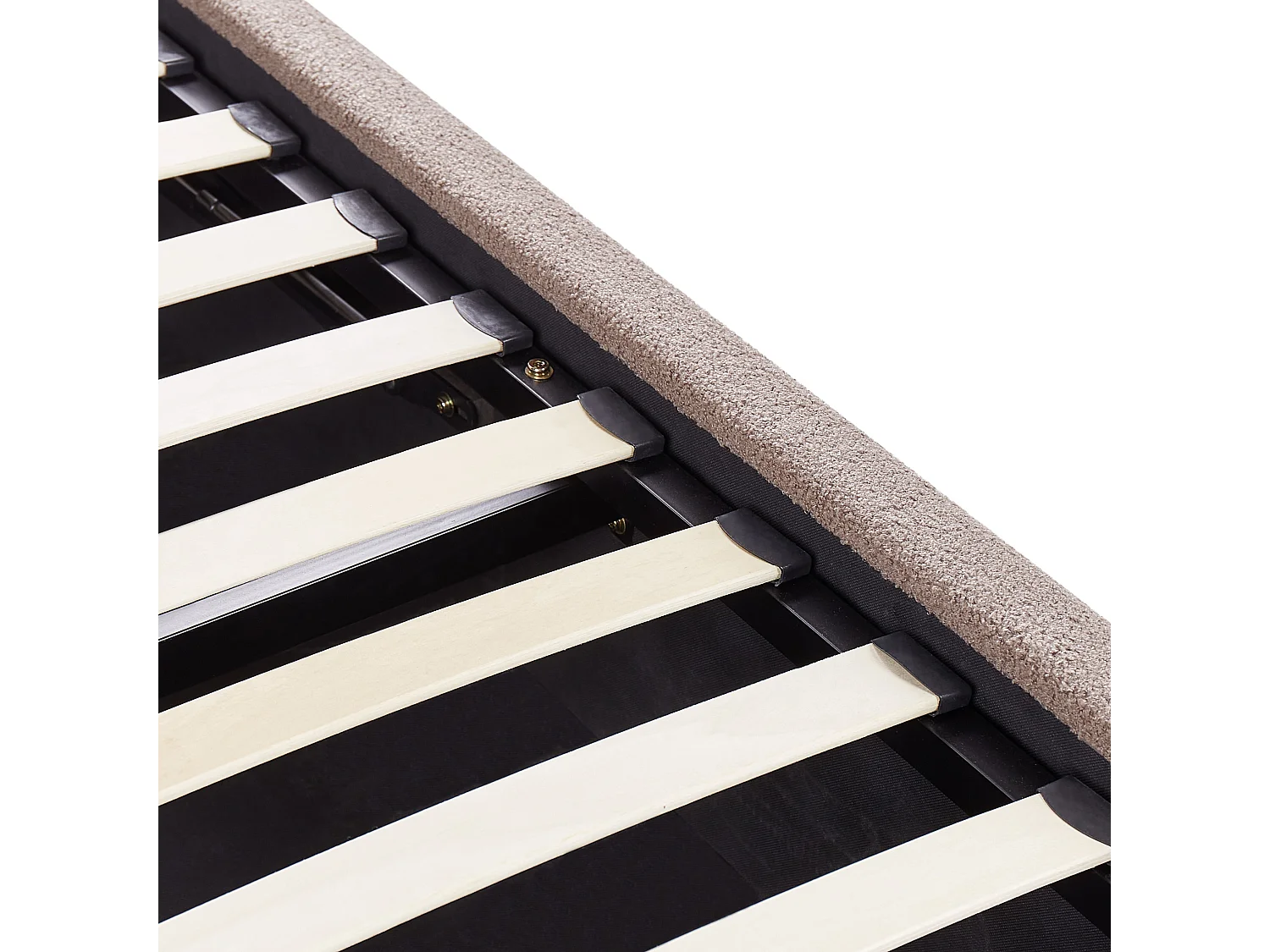 Bed met opbergruimte Bouclé VAUCLUSE 140 x 200 cm Taupe